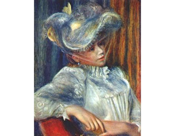 Woman in a hat
 by Pierre Auguste Renoir