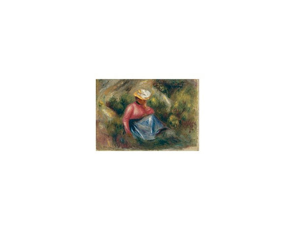 Jeune Femme Assise Avec Chapeau
 by Pierre Auguste Renoir