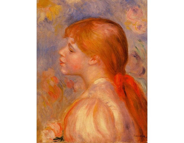 Girl with a Red Hair Ribbon
 by Pierre Auguste Renoir