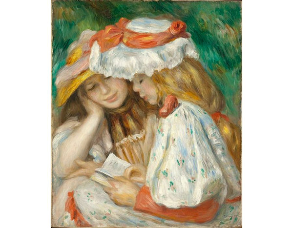 Two Girls Reading Painting
