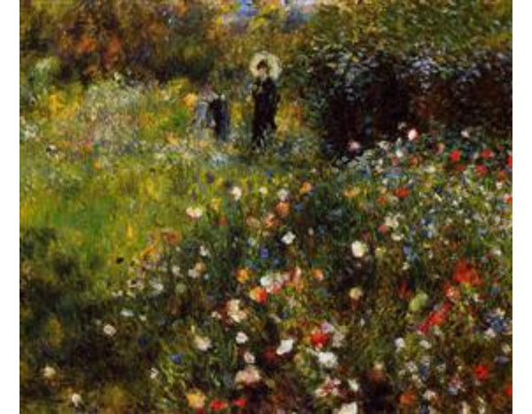 Summer Landscape (Woman with a Parasol in a Garden) Painting
