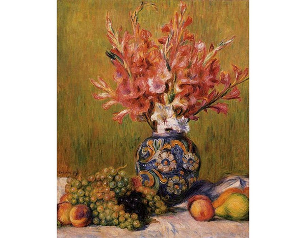 Still Life Flowers And Fruit
 by Pierre Auguste Renoir