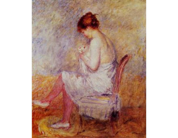 Woman In A Chemise by Pierre Auguste Renoir