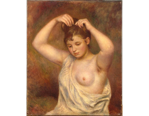 Woman Combing Her Hair. (Femme se coiffant) by Pierre Auguste Renoir