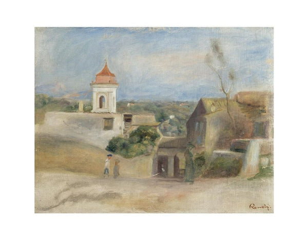 Paysage Et Chapelle - Paysage A Cagnes
 by Pierre Auguste Renoir