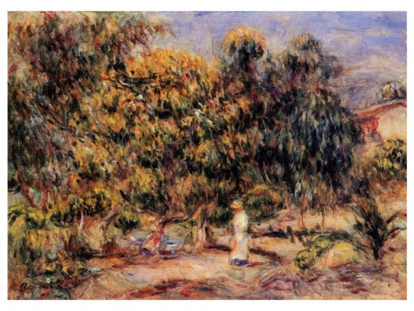 Woman In White In The Garden At Colettes
 by Pierre Auguste Renoir