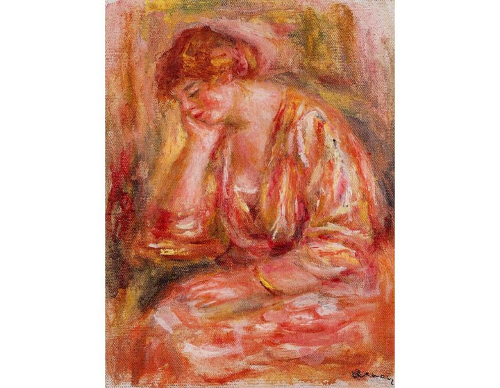 Woman Leaning On Her Elbow
 by Pierre Auguste Renoir