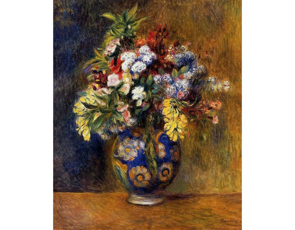 Flowers In A Vase by Pierre Auguste Renoir