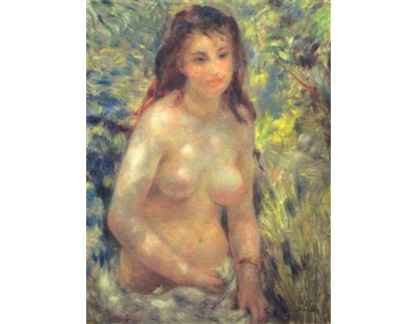 Study: Torso, Sunlight Effect  by Pierre Auguste Renoir
