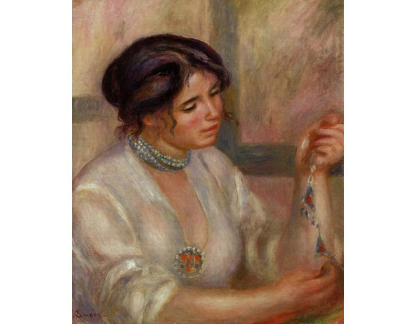 Woman With A Necklace
 by Pierre Auguste Renoir