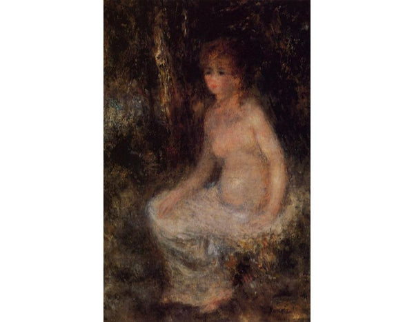 Nude Sitting In The Forest
 by Pierre Auguste Renoir