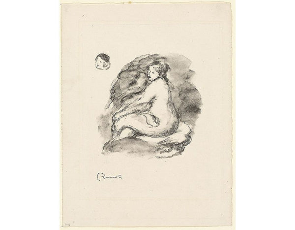 Study Of A Seated Nude
 by Pierre Auguste Renoir