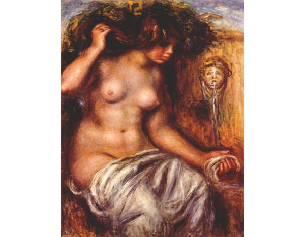 Woman at the fountain by Pierre Auguste Renoir