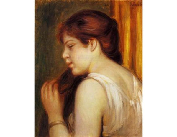 Young Girl Combing Her Hair by Pierre Auguste Renoir
