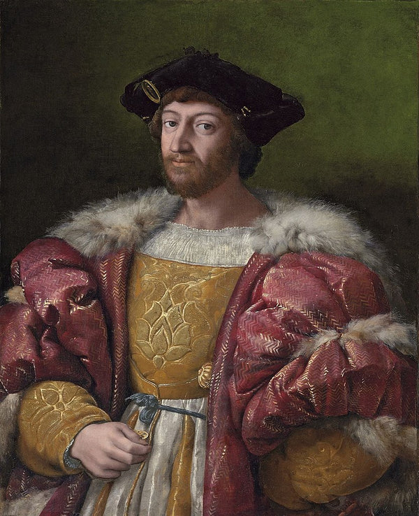 Portrait of Lorenzo de' Medici, Duke of Urbino (1492-1519), three-quarter-length, holding a gold box 