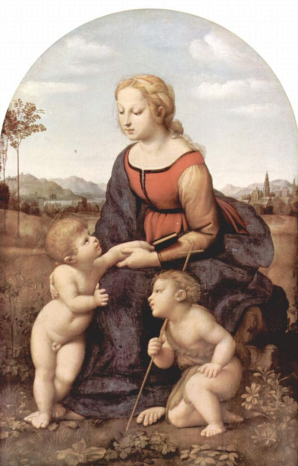 The beautiful gardener, scene with Mary and Christ child, John the Baptist 