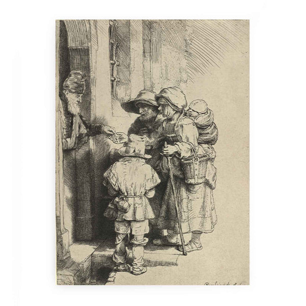 Beggars Receiving Alms at the Door of a House 1648
 Painting