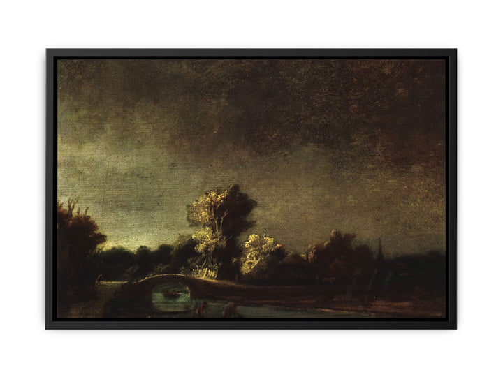 Landscape with a Stone Bridge c. 1637 Painting