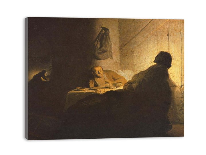 Christ at Emmaus Painting