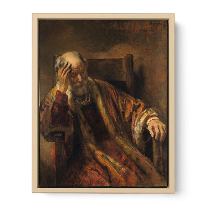 Old man on armchair Painting