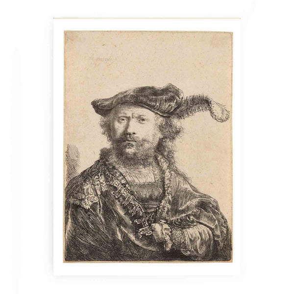 Rembrandt in Velvet Cap and Plume
 Painting