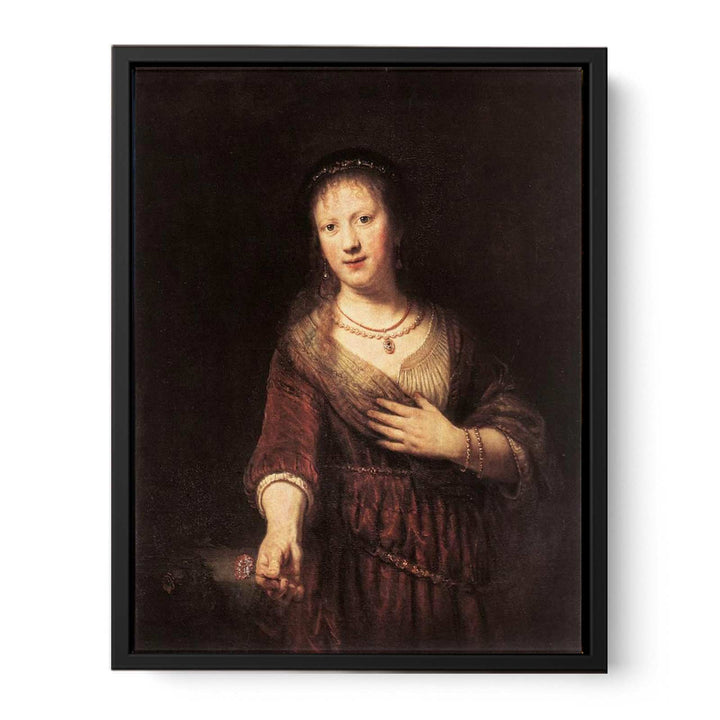 Portrait of Saskia with a Flower 1641
 Painting
