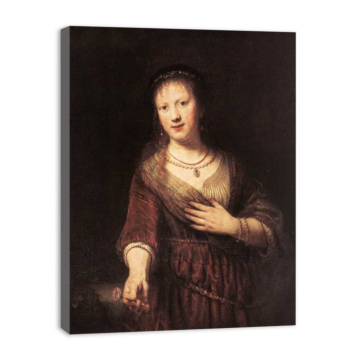 Portrait of Saskia with a Flower 1641
 Painting