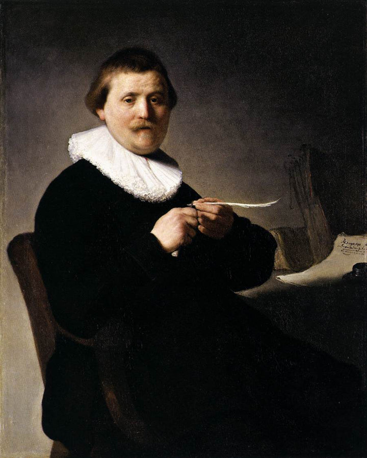 Man Sharpening a Quill 1632 