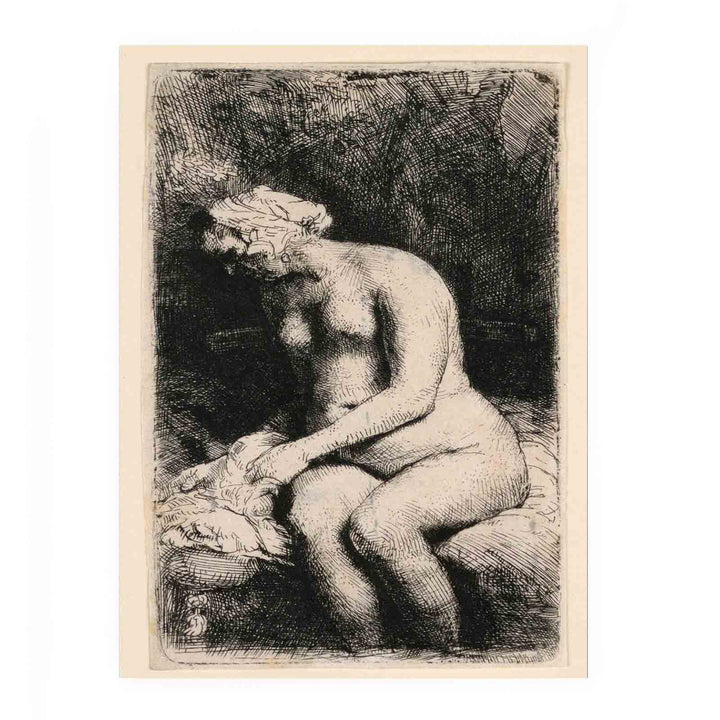 A Woman bathing her Feet at a Brook
 Painting