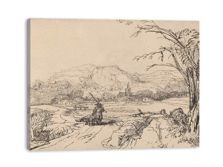 Landscape with Sportsman and Dog
 Painting