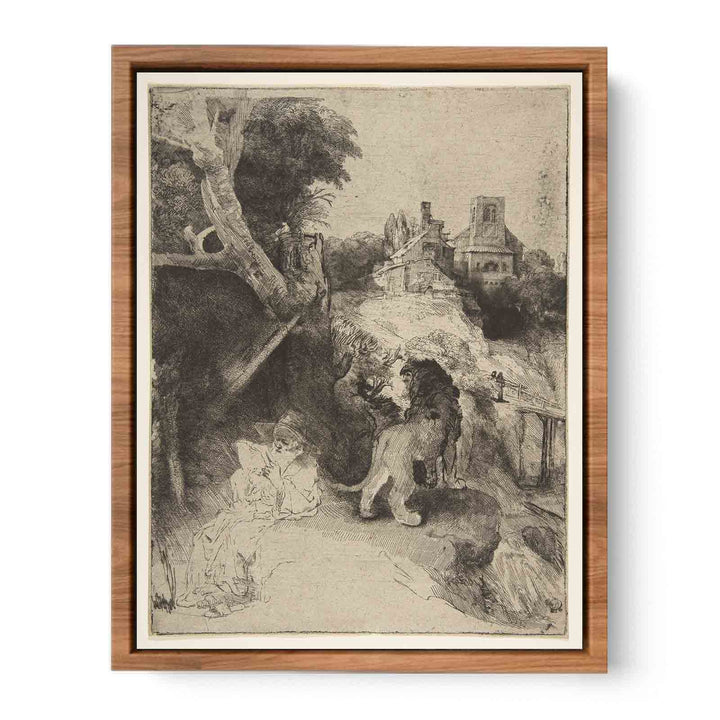 St. Jerome Reading in an Italian Landscape
 Painting