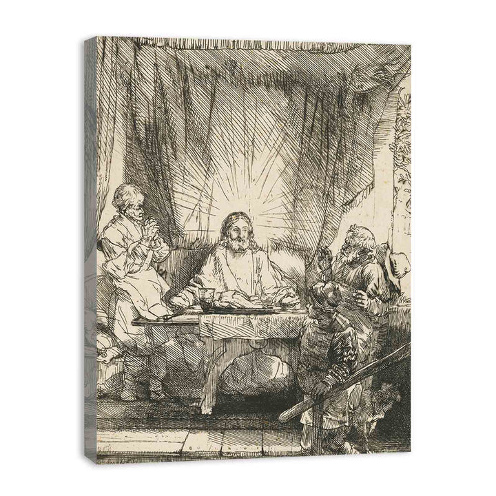 Christ at Emmaus Larger Plate
 Painting