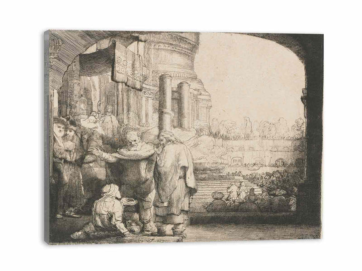 Saint Peter and Saint John healing the Cripple at the Gate of the Temple Painting