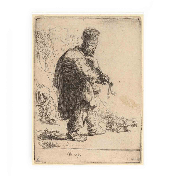 A blind Fiddler Painting