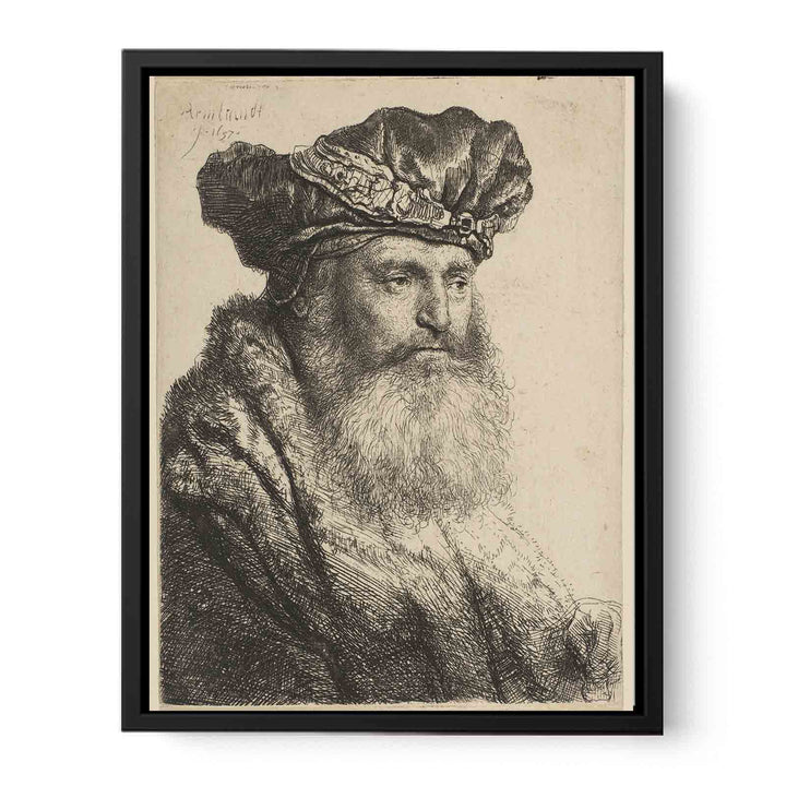 A bearded Man in a Velvet Cap with a Jewel Clasp
 Painting