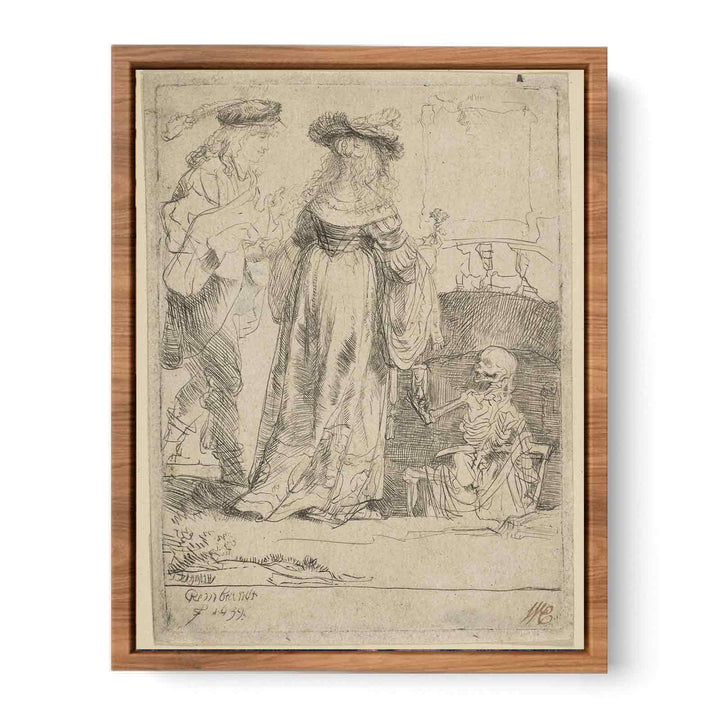 Death appearing to a wedded Couple from an open Grave
 Painting