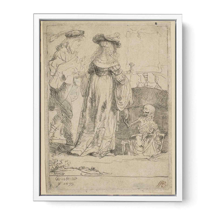 Death appearing to a wedded Couple from an open Grave
 Painting