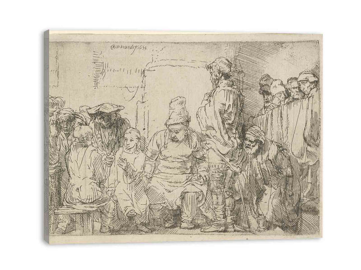 Christ seated disputing with the Doctors Painting
