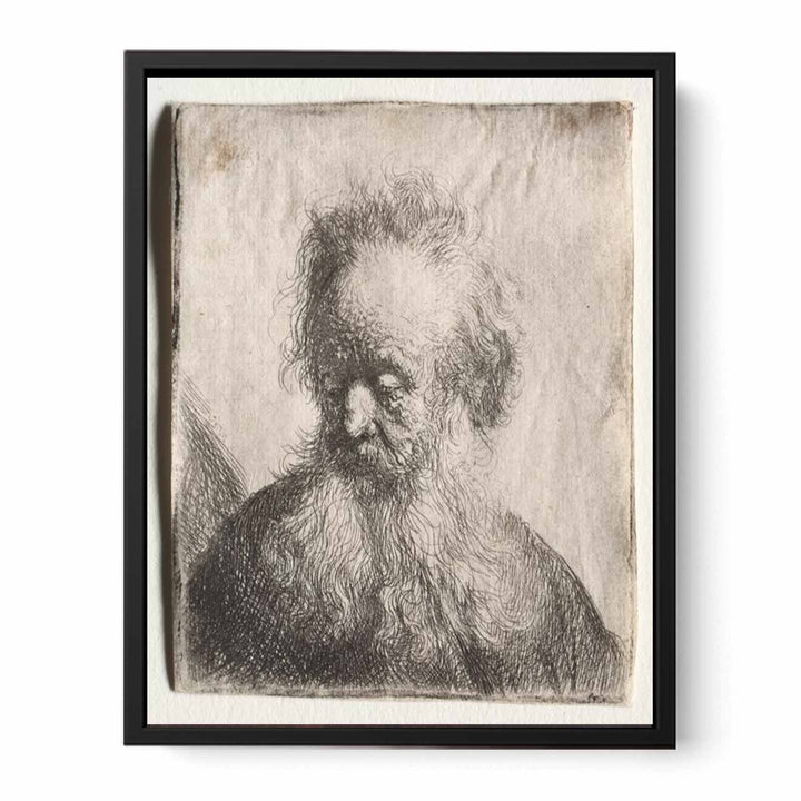 Old Man With A Flowing Beard Bust
 Painting