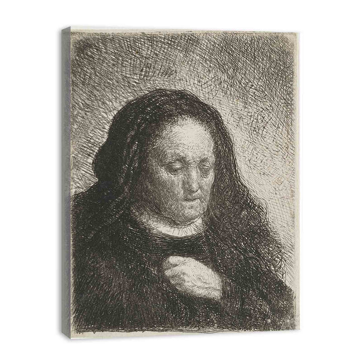 The Artist's Mother with her Hand on her Chest small Bust
 Painting