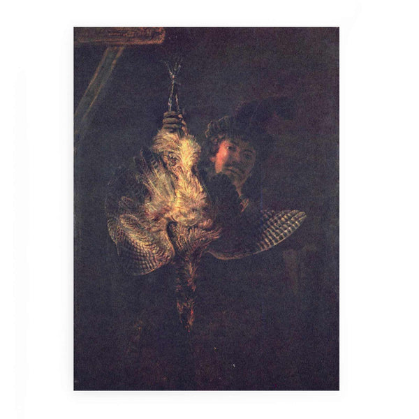Self portrait with a dead bird Painting