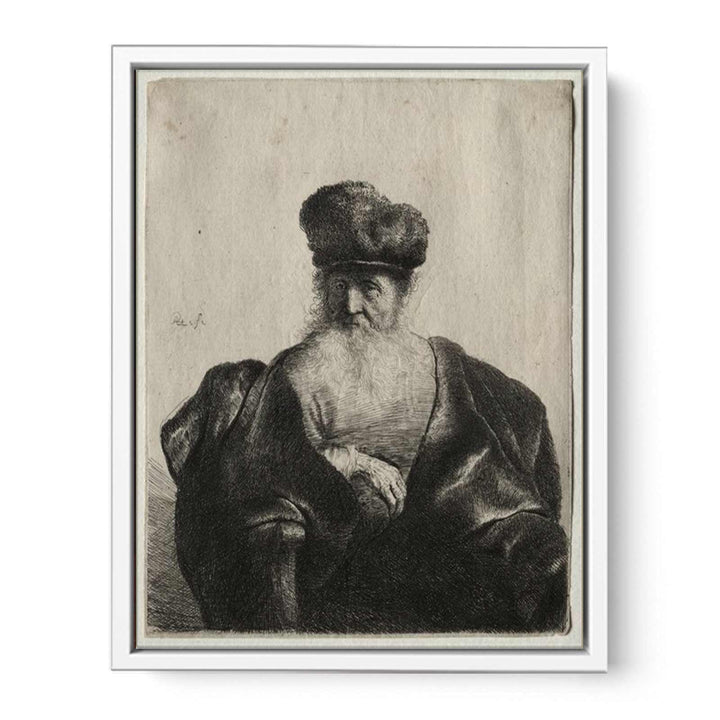 An old Man with Beard, fur Cap and velvet Cloak
 Painting