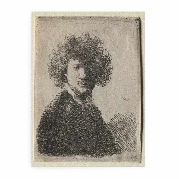 Self Portrait With Curly Hair And White Collar Bust 2 Painting