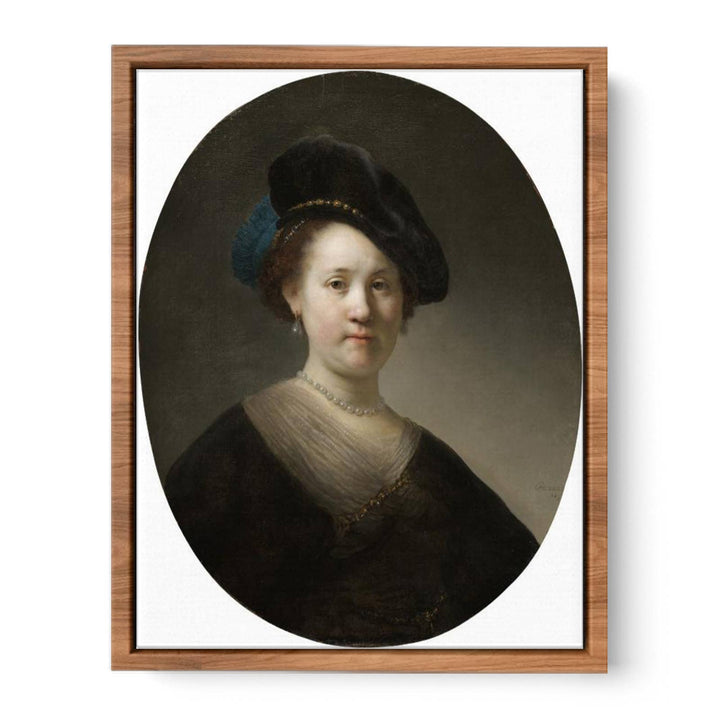Portrait Of A Young Woman With A Black Cap Painting