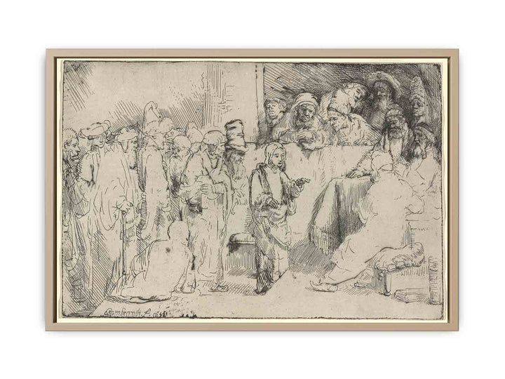 Christ disputing with the Doctors A Sketch
 Painting