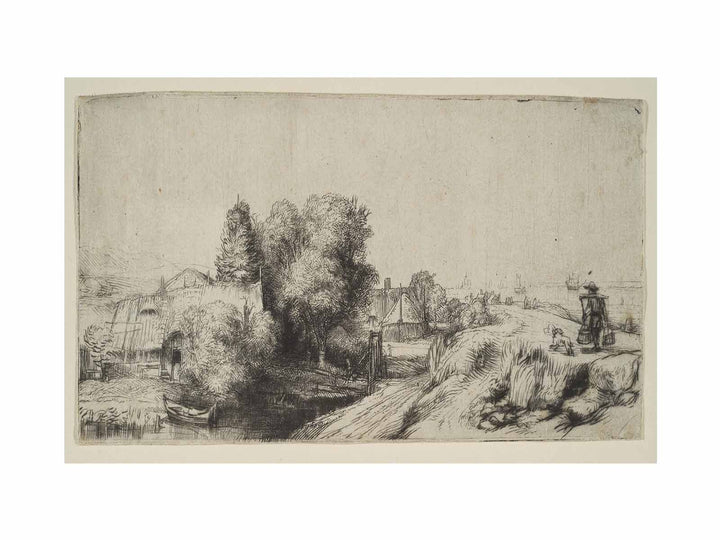 Landscape with a Milkman Painting