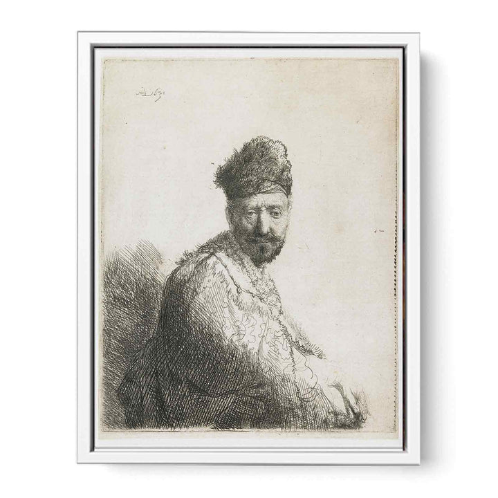 Bearded Man In A Furred Oriental Cap And Robe The Artist's Father Painting