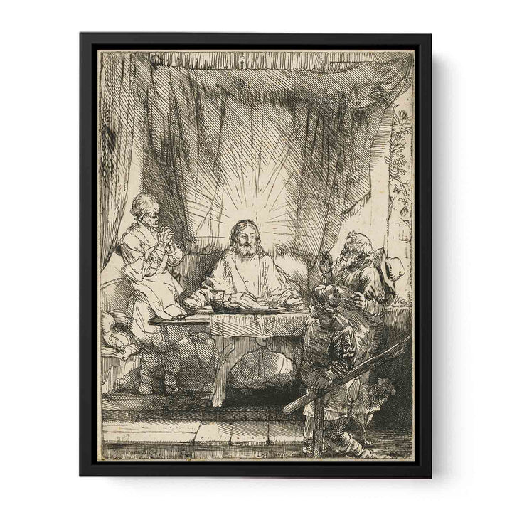 Christ at Emmaus Large plate Painting