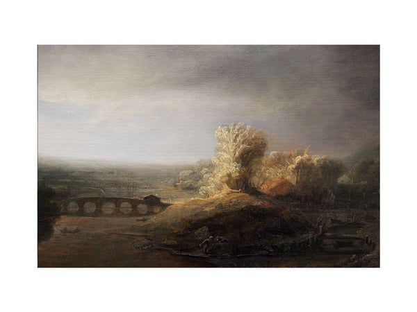 Landscape with a Long Arched Bridge 2 Painting