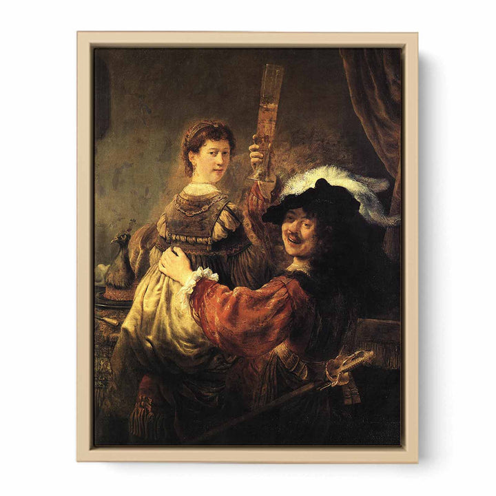 Rembrandt and Saskia in the Scene of the Prodigal Son in the Tavern c. 1635
 Painting